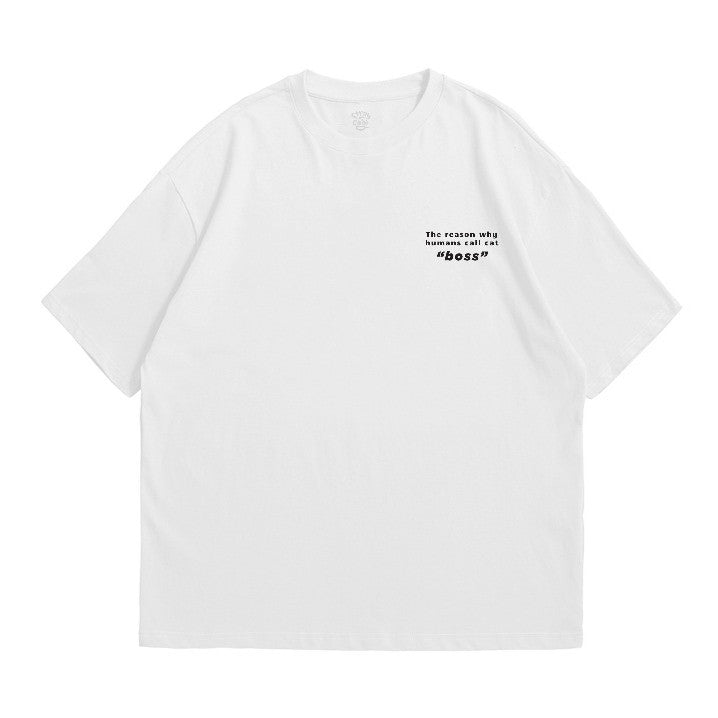 Strayandcool "The reason why human call cat boss" Oversized T-shirt