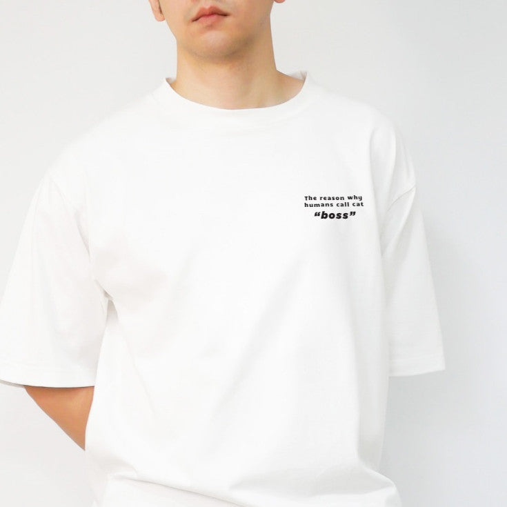 Strayandcool "The reason why human call cat boss" Oversized T-shirt