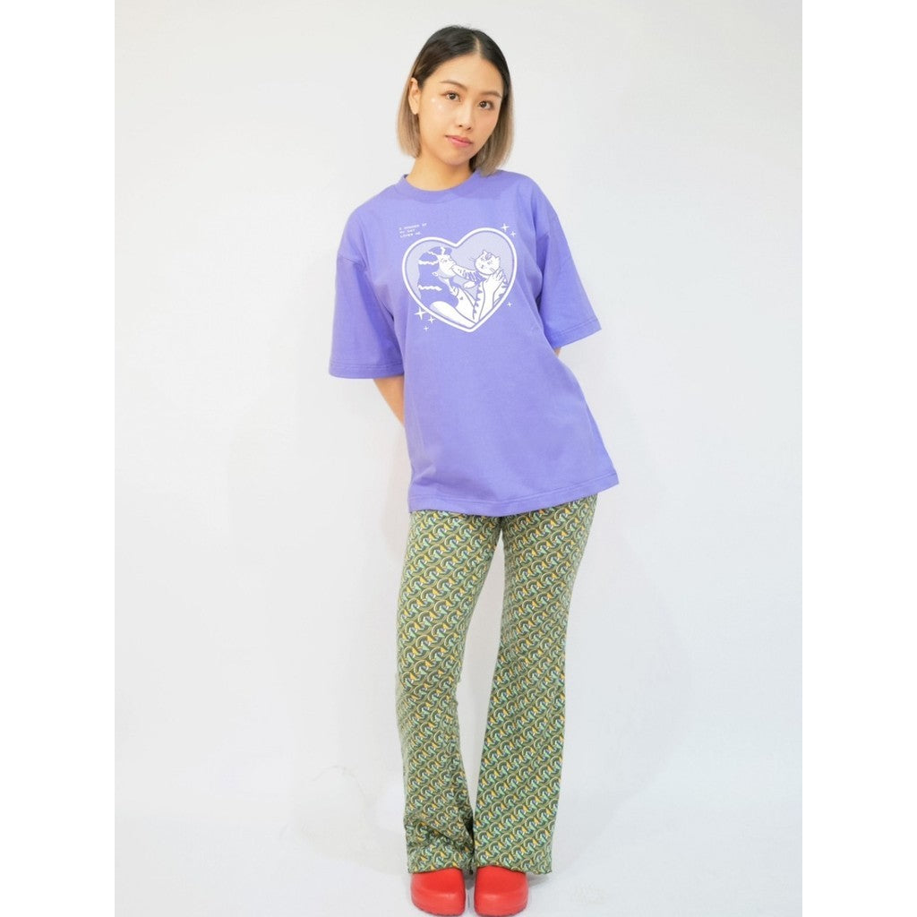 Strayandcool "I wonder if my cat loves me" Oversized T-shirt