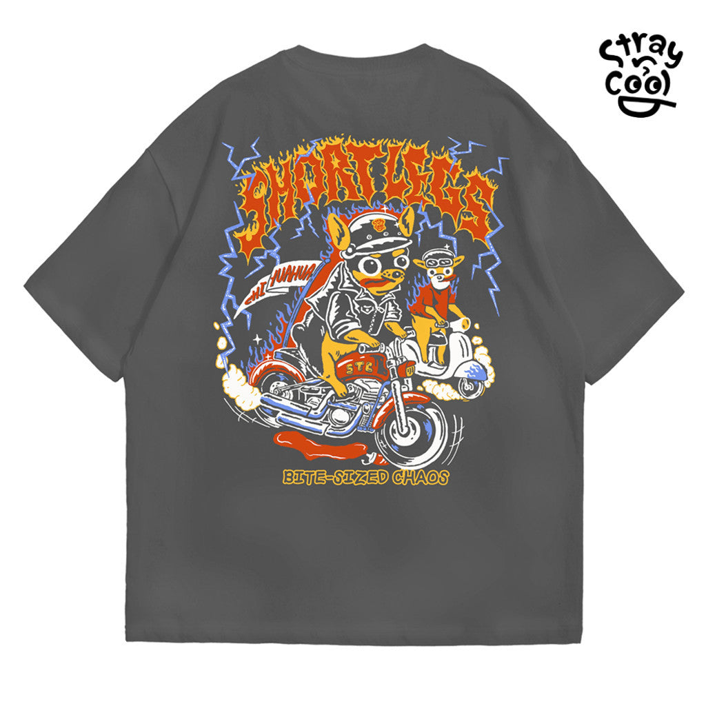 Strayandcool "Short Legs" Oversized T-shirt, Washed Fabric