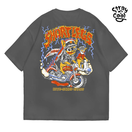 Strayandcool "Short Legs" Oversized T-shirt, Washed Fabric