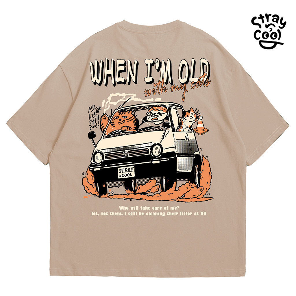 Strayandcool "When I'm old with my cat" Oversized T-shirt