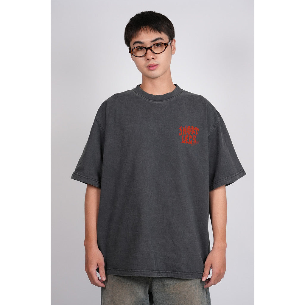 Strayandcool "Short Legs" Oversized T-shirt, Washed Fabric