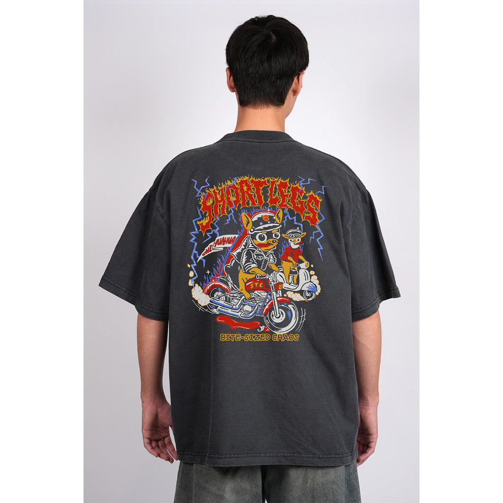Strayandcool "Short Legs" Oversized T-shirt, Washed Fabric