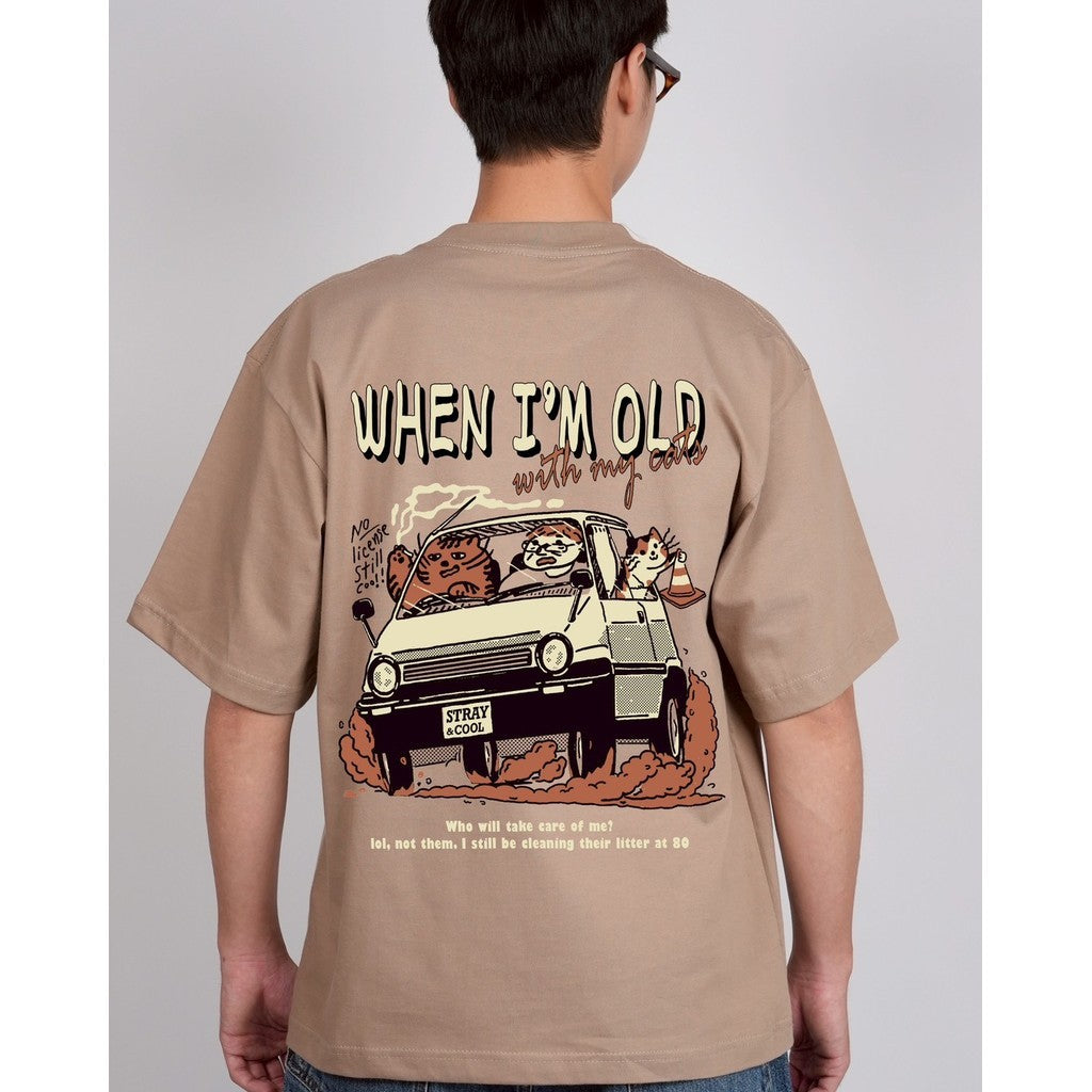 Strayandcool "When I'm old with my cat" Oversized T-shirt