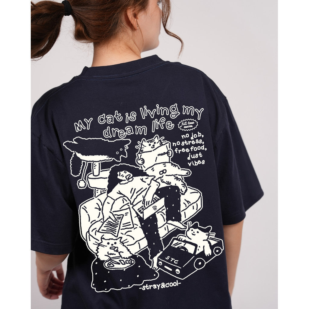 Strayandcool "Full time Meow" Oversized T-shirt