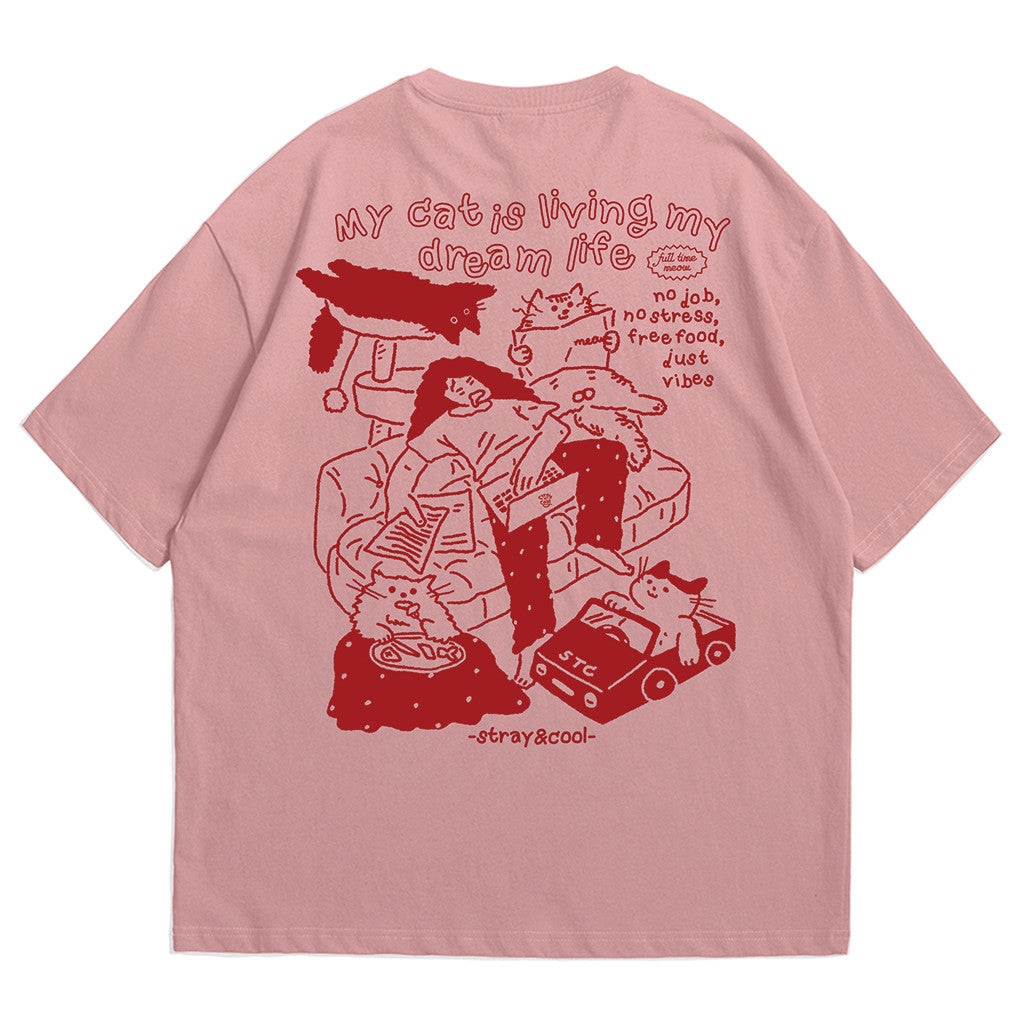 Strayandcool "Full time Meow" Oversized T-shirt