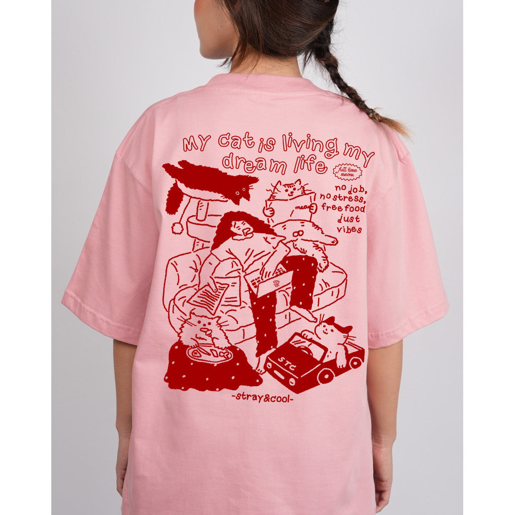 Strayandcool "Full time Meow" Oversized T-shirt