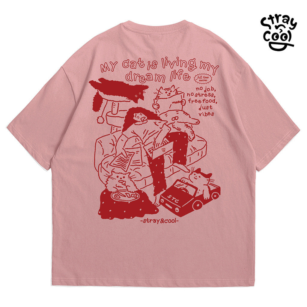 Strayandcool "Full time Meow" Oversized T-shirt