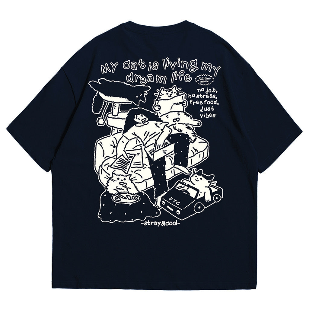 Strayandcool "Full time Meow" Oversized T-shirt