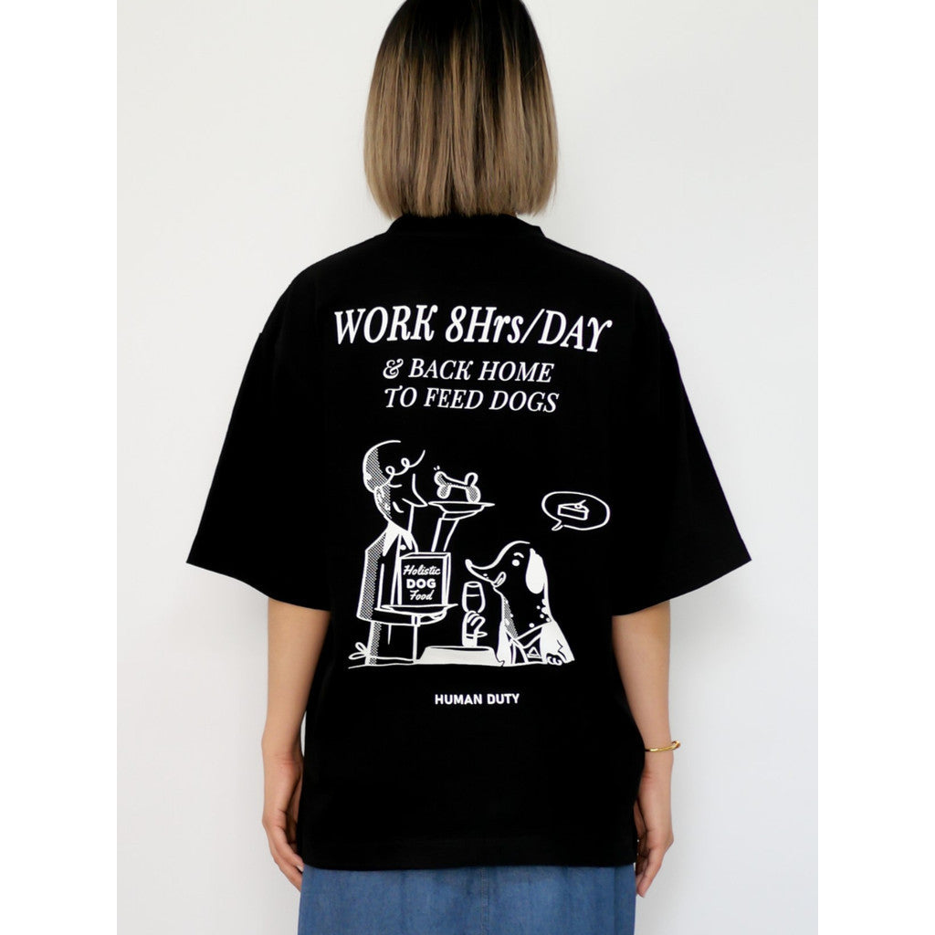 Strayandcool "Work 8hrs to feed dog" Oversized T-shirt
