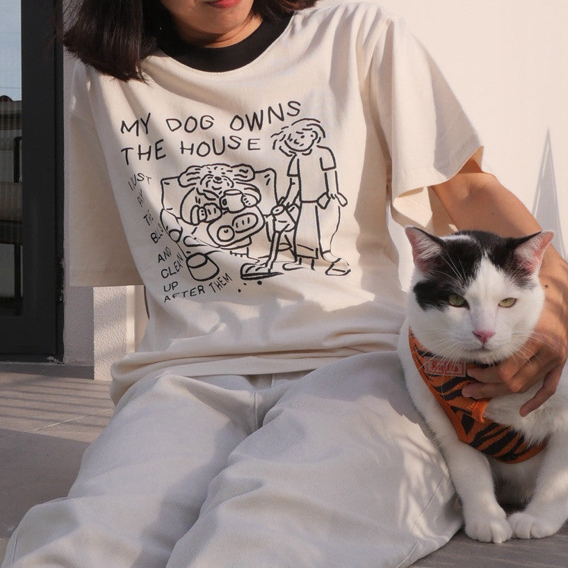 Strayandcool "My dog owns the house" Oversized T-shirt